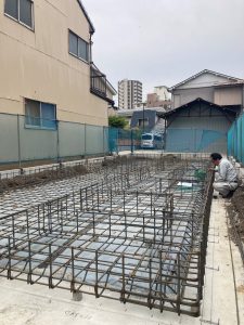 間口6ｍ　30坪　２階建ての家　基礎工事１　